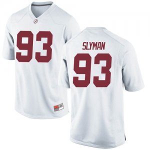 Men's Alabama Crimson Tide #93 Tripp Slyman White Replica NCAA College Football Jersey 2403PLJA2